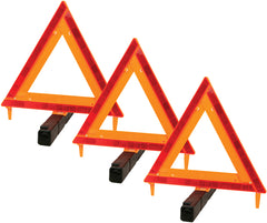 Performance Tool W1498 Warning Triangle 3 Pack - D.O.T. Approved Safety Set