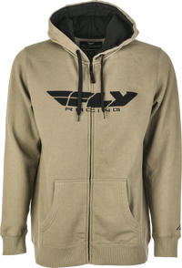 Fly Corporate Zip Up Hoodie Tan/Black Sm