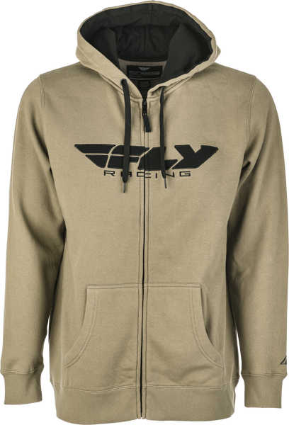 Fly Corporate Zip Up Hoodie Tan/Black Sm