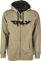 Fly Corporate Zip Up Hoodie Tan/Black Sm