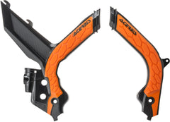 ACERBIS X Grip Frame Guards Black/Orange - Part Number 2783155229