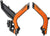 ACERBIS X Grip Frame Guards Black/Orange - Part Number 2783155229