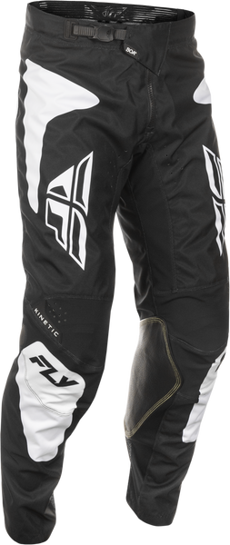 FLY RACING Kinetic Sym Pants Black/White Sz 40 - High-Performance Riding Gear