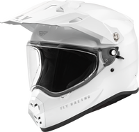 FLY RACING Trekker Solid Helmet White Small - Part Number 73-7022S