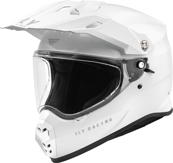 FLY RACING Trekker Solid Helmet White Small - Part Number 73-7022S