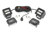 Rough Country | 2 Inch Black Series LED Light Pods  | Pair | Flood | 70133BL