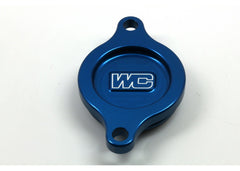 WORKS Oil Filter Cover Blue 27-160