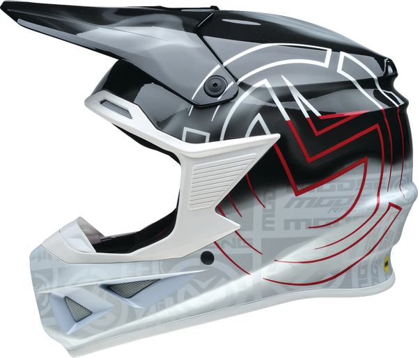 MOOSE RACING F.I. Helmet - Deceit - MIPS? - Black/White/Red - XS - Part Number 0110-7989