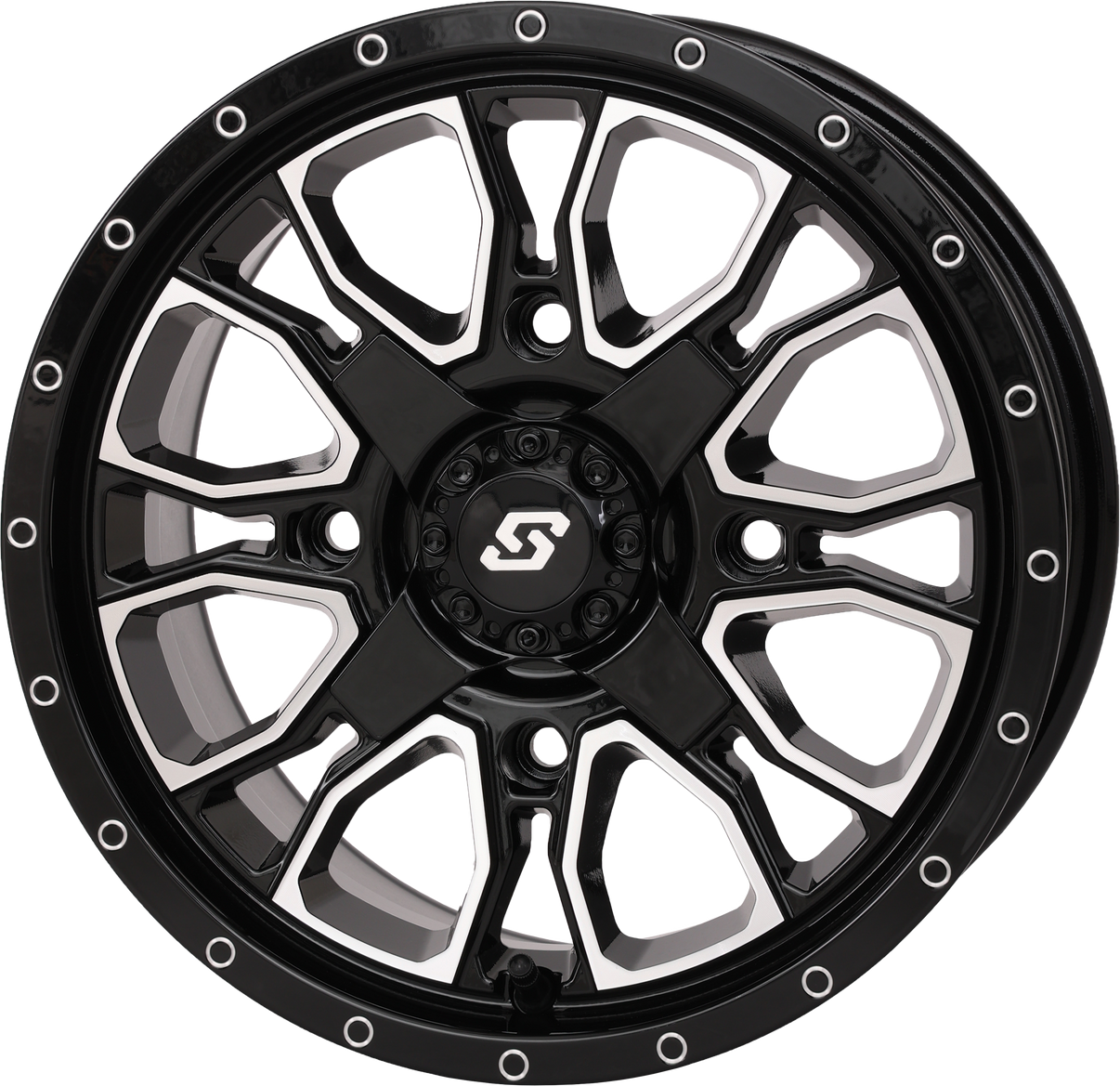 Fusion Dd Wheel  14x7 6+1 4/137 & 4/156 Gloss Blk/Mach