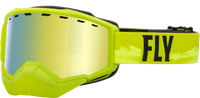 Focus Snow Goggle Green/Black W/ Gold Mirror/Yellow Lens