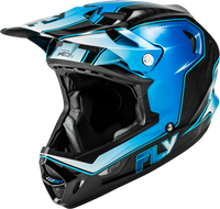 Werx R Flow Carbon Helmet Black Carbon/Blue/White Md