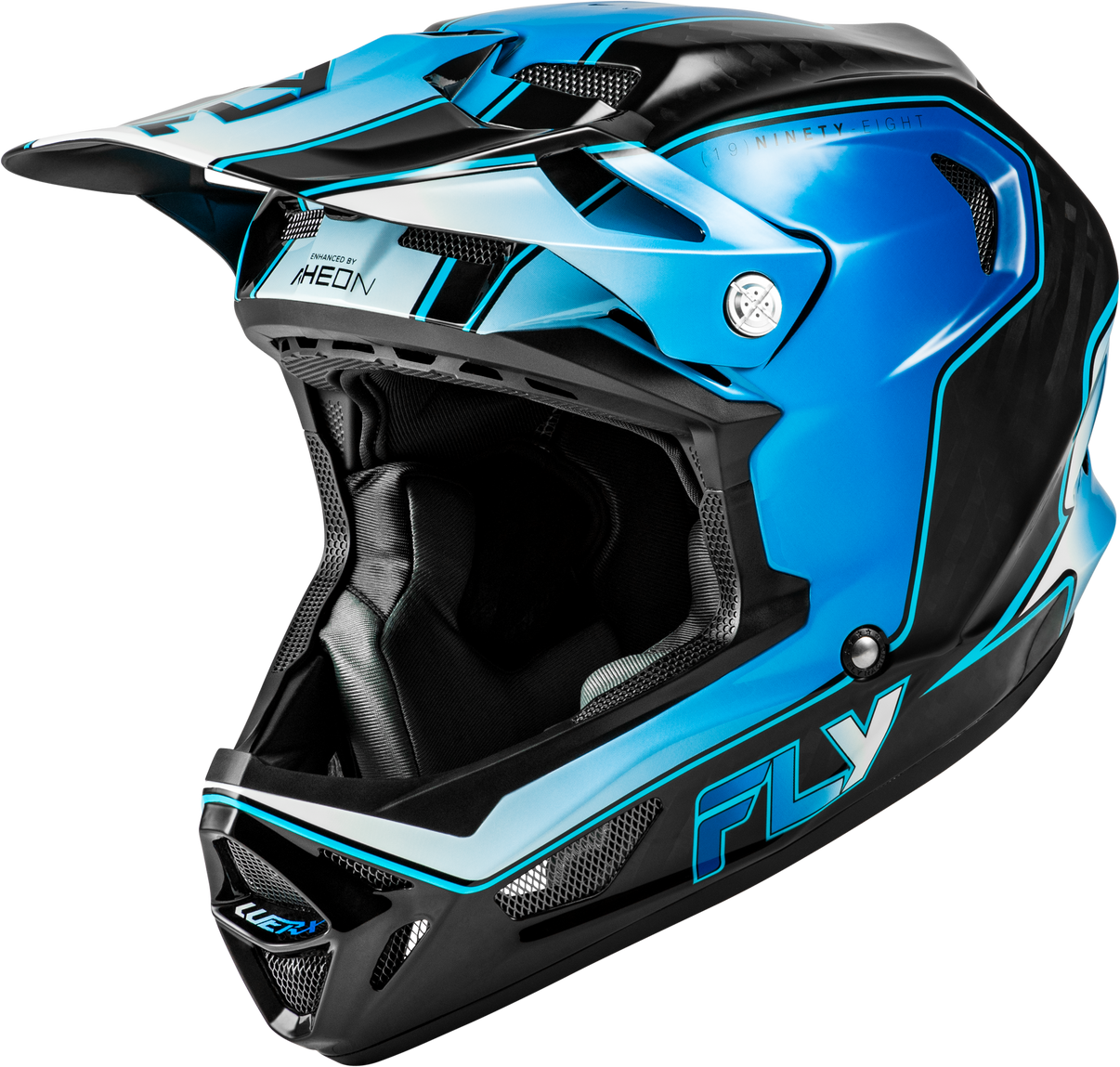 Werx R Flow Carbon Helmet Black Carbon/Blue/White Xl