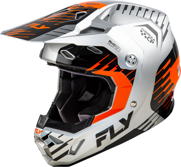 FLY RACING Formula Cp Slice Helmet Grey/Orange/Black XL - Lightweight and Impact Resistant