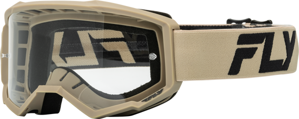 FLY RACING Focus Goggle Khaki/Black with Clear Lens - Part Number 37-51155