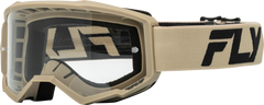 FLY RACING Focus Goggle Khaki/Black with Clear Lens - Part Number 37-51155