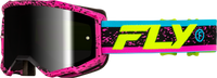 FLY RACING Zone Goggle 37-51528 - Pink/Black/Hi Vis with Black Mirror/Smoke Lens