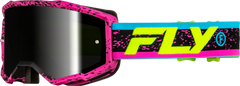 FLY RACING Zone Goggle 37-51528 - Pink/Black/Hi Vis with Black Mirror/Smoke Lens