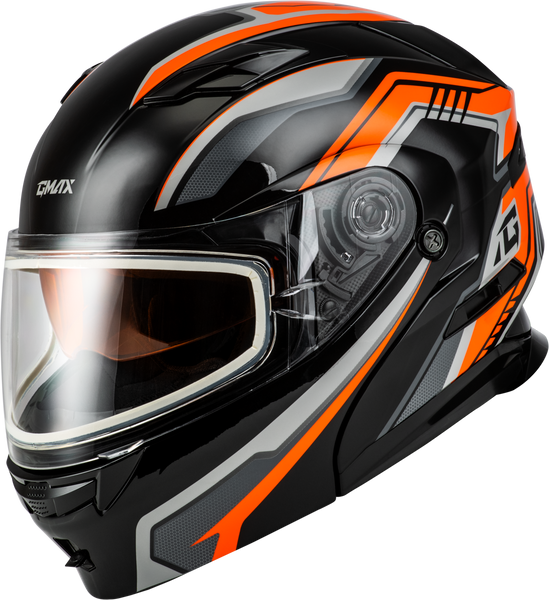 GMAX MD-01S Transistor Snow Helmet - Orange/Black - Large