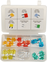 PERFORMANCE TOOL W5377 Mini LED Fuse Assortment - 30 Pack