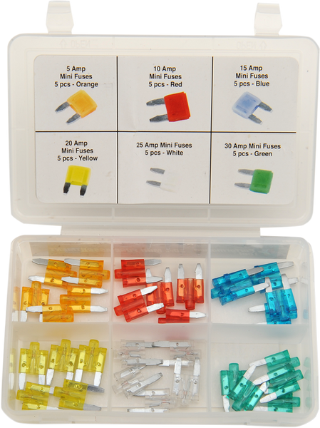 PERFORMANCE TOOL W5377 Mini LED Fuse Assortment - 30 Pack