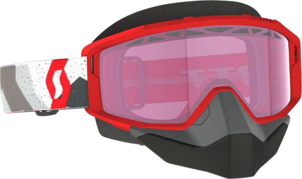 SCOTT Primal Snow Cross Goggle Camo White/Red Rose Tint - Part Number 278606-7434134