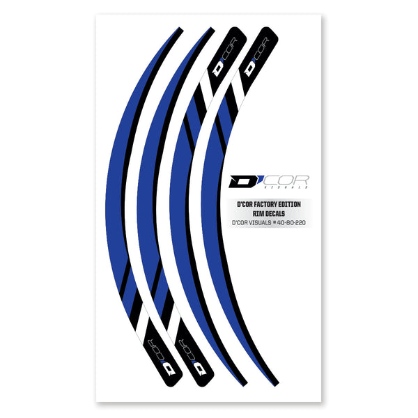 D-COR Rim Decals Blue 4 Pc Set - Part Number 40-80-220