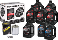 MAXIMA V Twin Oil Change Kit Syn M8 Chrome Filter - Part Number 90-129018PC