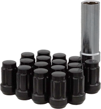 12mmx1.50 Lock Style Lug Nuts Black W/Key 16/Pk
