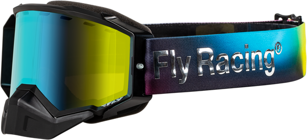 FLY RACING Zone Elite Snow Goggle Legacy with Amber Mirror/Plrzd Smk Lens - FLB-24ZP4