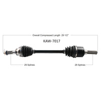 OPEN TRAIL KAW-7017 2.0 Axle Rear Right - Durable Chrome Steel Design