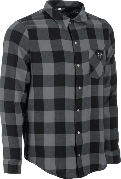 FLY RACING Fly Tek Flannel Black/Grey Medium - Performance Flannel Shirt