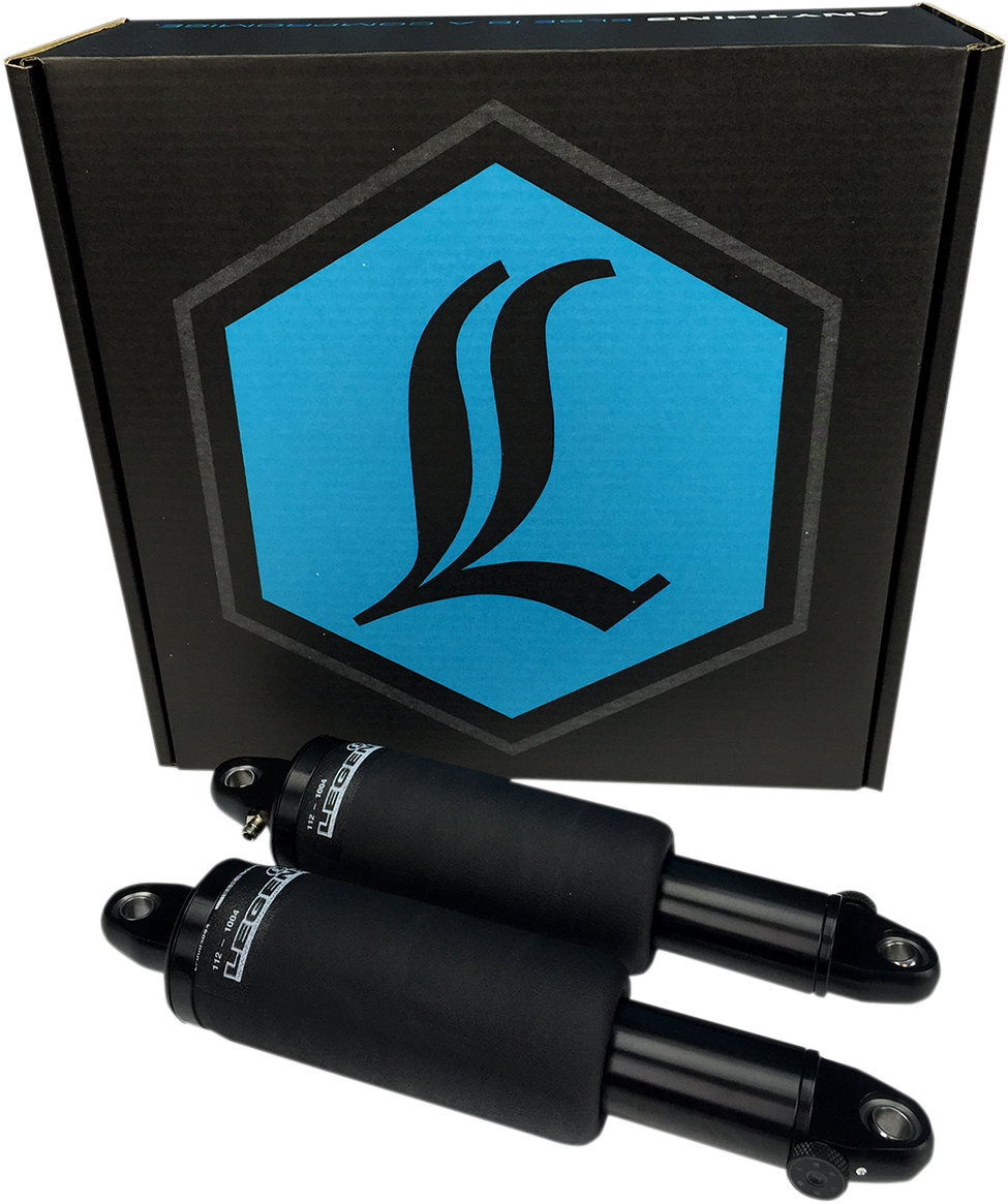 Legend Suspension AIR-A FL Adjustable Air Suspension System with Black Handlebar Control for Harley FLH * Part 1311-0153