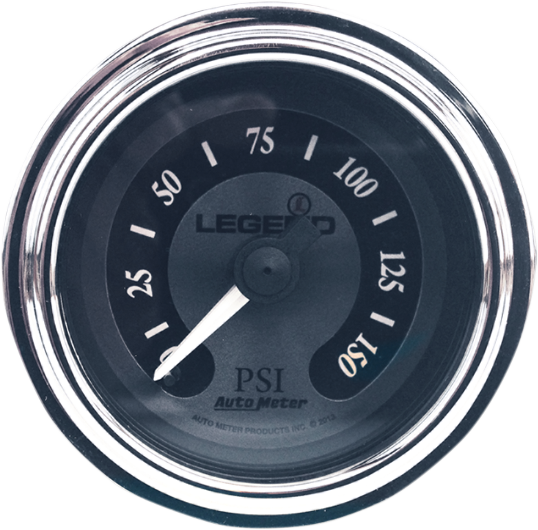 Legend Suspension Fairing Mounted LED Backlit PSI Gauge - Titanium (Part #2212-0493)