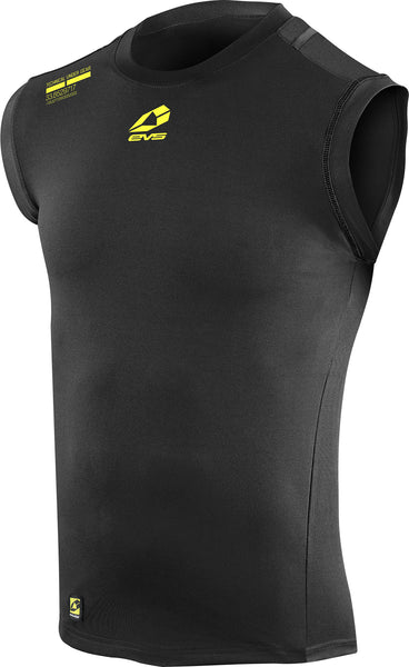 EVS Tug Shirt Black Large - Moisture Wicking Sleeveless Design