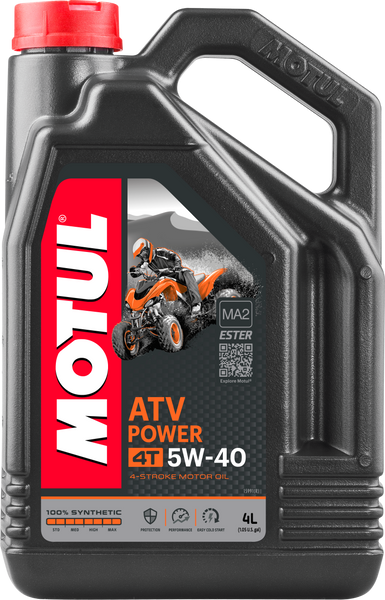 MOTUL 105898 ATV Power 4T 5W40 Synthetic Oil - 4 Liter