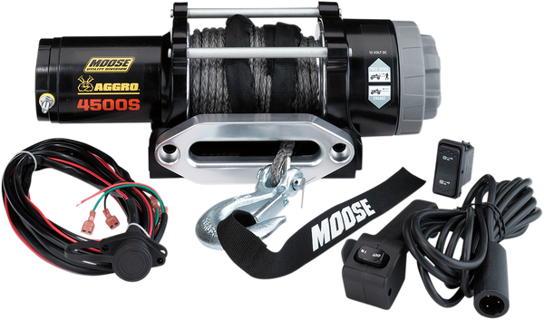 MOOSE UTILITY 4500 LB Winch with Synthetic Rope - Part 104311