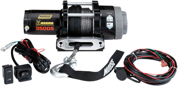 MOOSE UTILITY 3500 LB Winch with Synthetic Rope - Part 104309