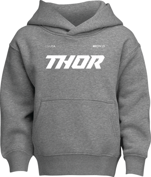 THOR Youth Brave Pullover Hoodie - Heather Gray - Medium - 3052-0711