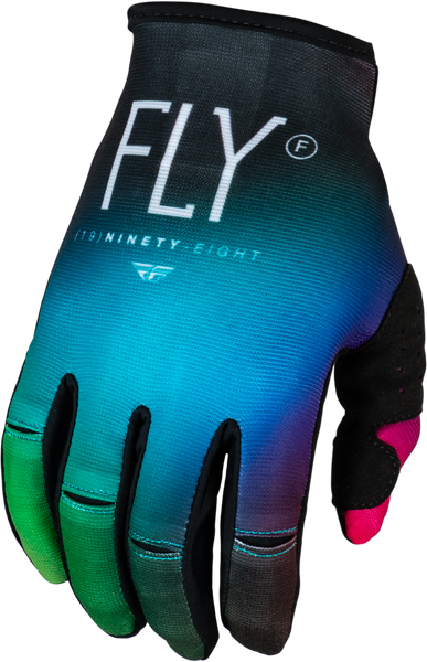 FLY RACING Youth Kinetic Prodigy Gloves - Fuschia/Electric Blue/Hi Vis Yellow (Part #377-517YL)