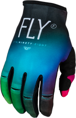 FLY RACING Youth Kinetic Prodigy Gloves - Fuschia/Electric Blue/Hi Vis Yellow (Part #377-517YL)