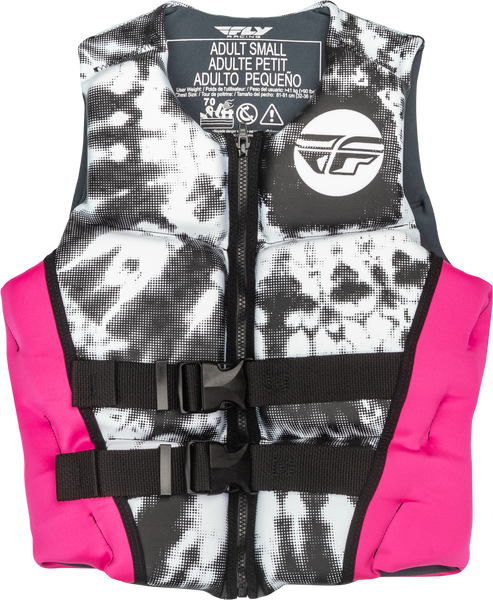 FLY RACING Women's Neoprene Flotation Vest - Neon Pink/White/Black, Part Number 221-30422XS