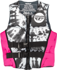 FLY RACING Women's Neoprene Flotation Vest - Neon Pink/White/Black, Part Number 221-30422XS