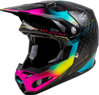 FLY RACING Formula S Carbon Legacy Helmet Black/Electric Blue/Fuschia 73-44452X