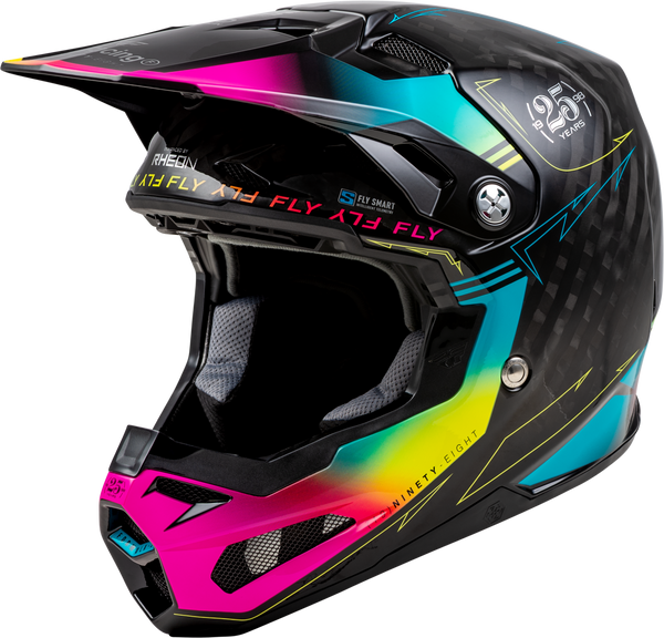 FLY RACING Formula S Carbon Legacy Helmet Black/Electric Blue/Fuschia 73-44452X