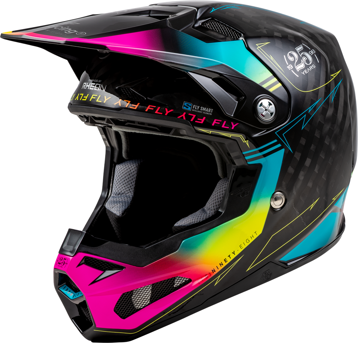 Formula S Carbon Legacy Helmet Black/Electric Blu/Fuschia Md