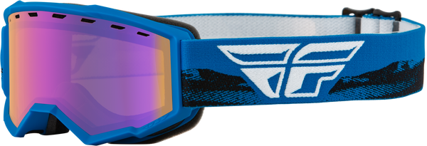 Youth Focus Snw Goggle Blu/Blk W/ Blue Mirror/Amber Lens