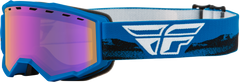 Youth Focus Snw Goggle Blu/Blk W/ Blue Mirror/Amber Lens