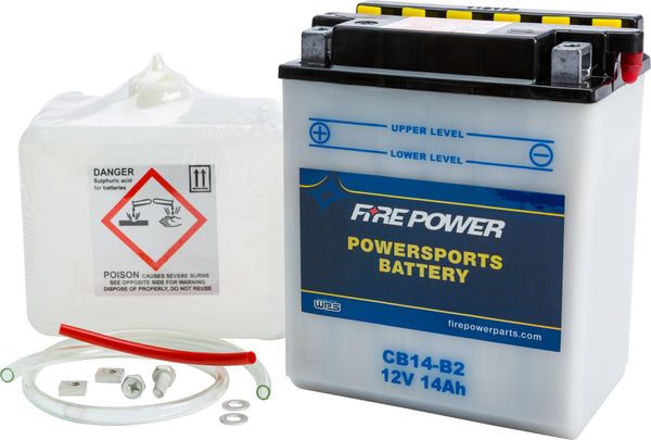 Battery W/Acid Cb14 B2 12v Heavy Duty