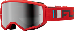 FLY RACING Zone Goggle Red/Charcoal with Silver Mirror/Smoke Lens - Part Number 37-51522