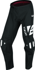 Answer Syncron Merge Pant Black/White Youth Size - 20